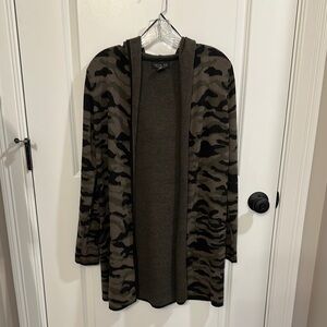 Rachel Zoe Camo Print Cardigan Sweater
